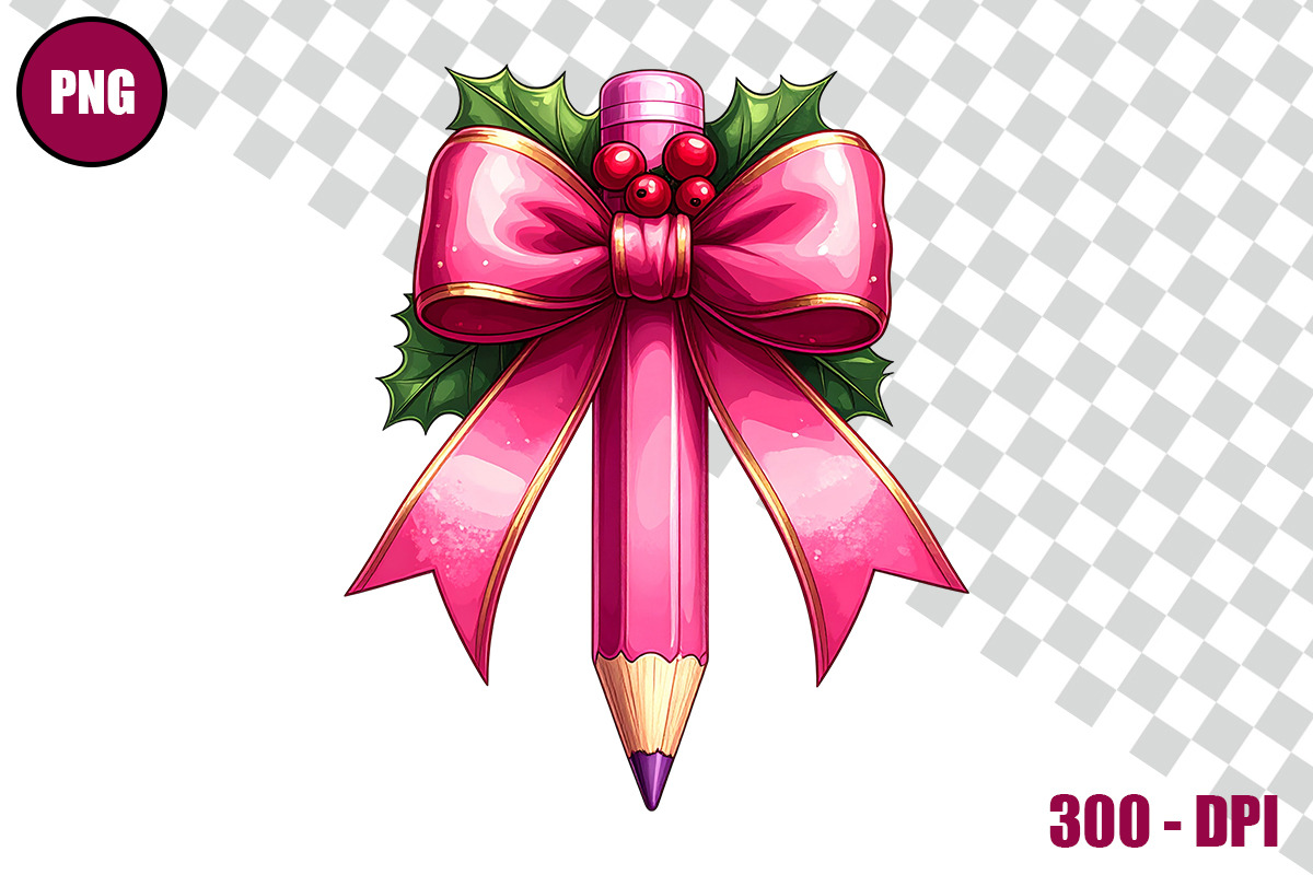 Pencil with Bow Clipart Bundle Files, a Decorative Illustration by taramija (Photo 6 of 26)