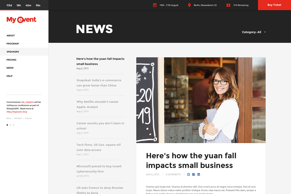 MyEvent - Event Bundle PSD, a Websites & App Template by ColorByt (Photo 3 of 9)