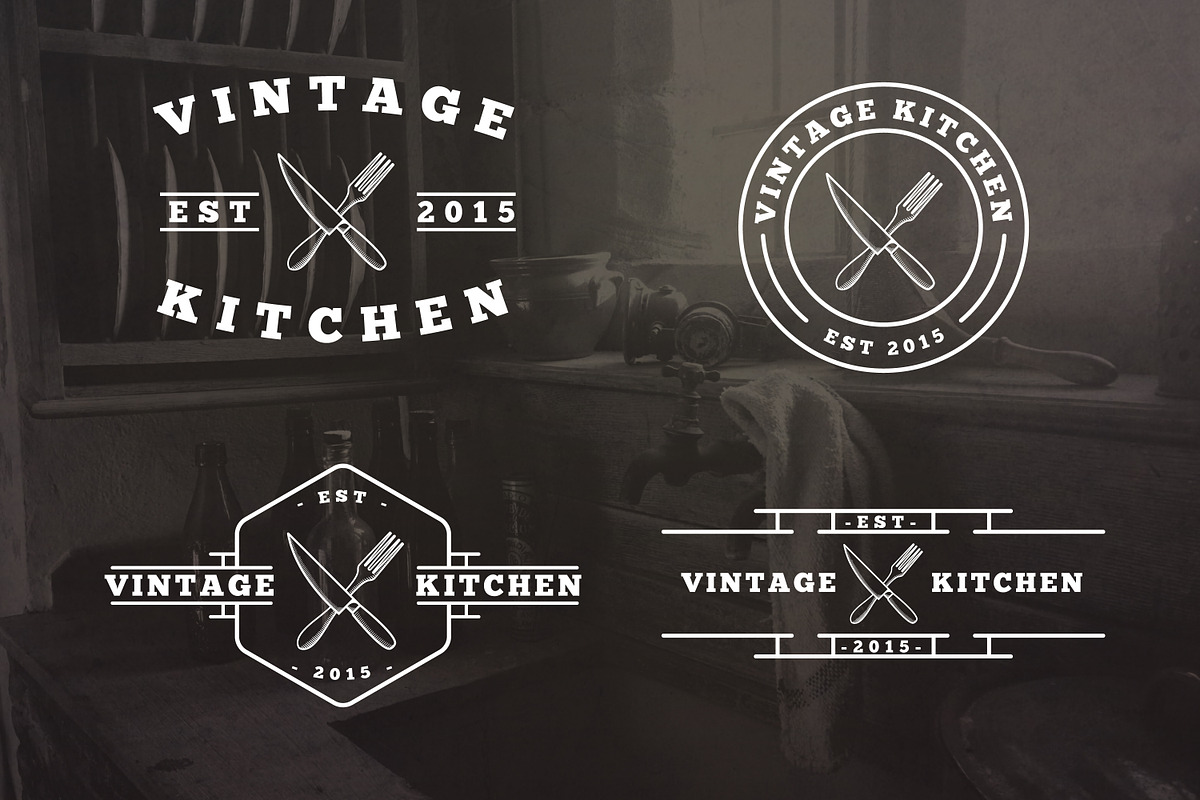 20 Vintage Kitchen Logos, a Branding & Logo Template by MusiqueDesigns (Photo 4 of 5)
