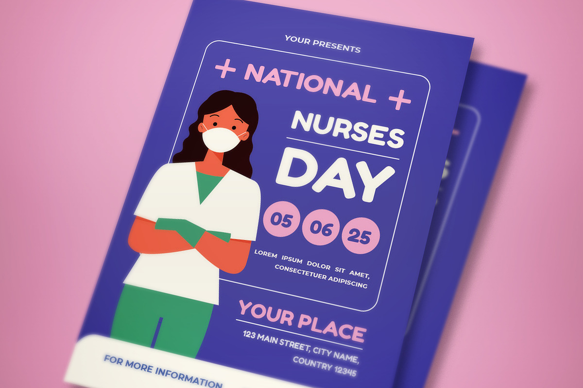 International Nurses Day Flyer Set, a Flyer Template by graphicook (Photo 2 of 3)