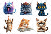 Funny Meme Cats Sublimation Clipart, an Illustration by Dream Creation (Thumbnail 5 of 6)