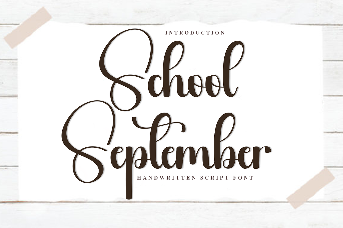 School September, a Handwritten Font by FreshTypeINK (Photo 1 of 8)