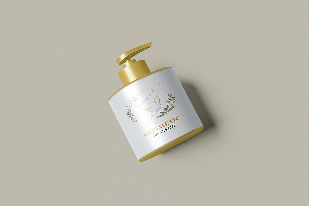Cosmetic Pump in Hand Mockup, a Packaging Mockup by zpackcreative (Photo 5 of 5)