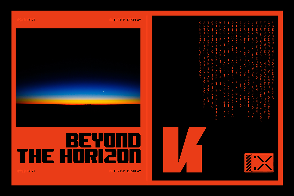 VB Fourkid - Futuristic Font, a Sans Serif Font by VALIANTBROTHA (Photo 8 of 9)
