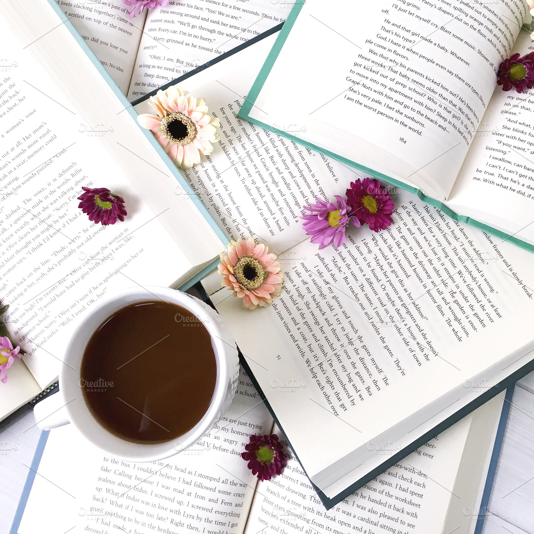 Coffee and Books, a Photo by Hudson Lark Studio