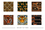 Tiger Retro Art Style Designs, a Pattern Graphic by karenfoleyphoto (Thumbnail 7 of 9)