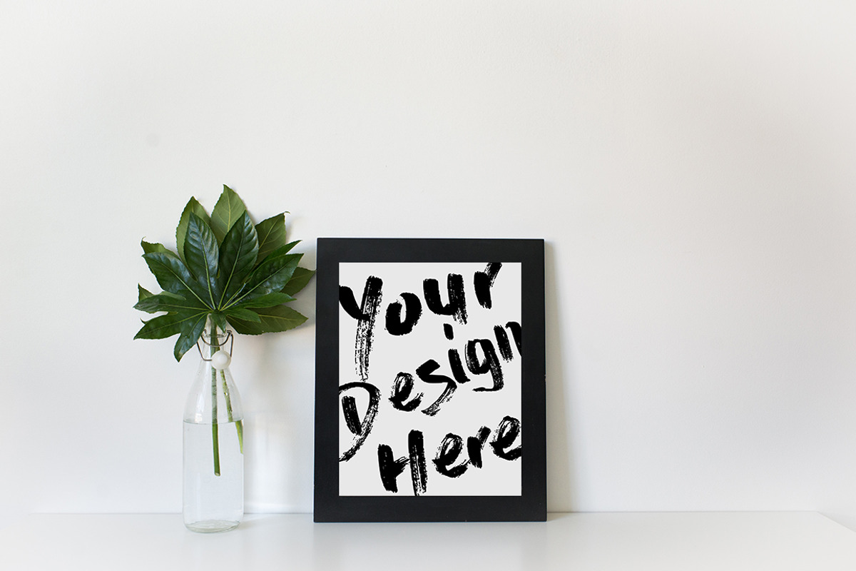 Black Frame 8x10 Mockup Styled Photo, a Print Template by Pretty Techie (Photo 1 of 2)