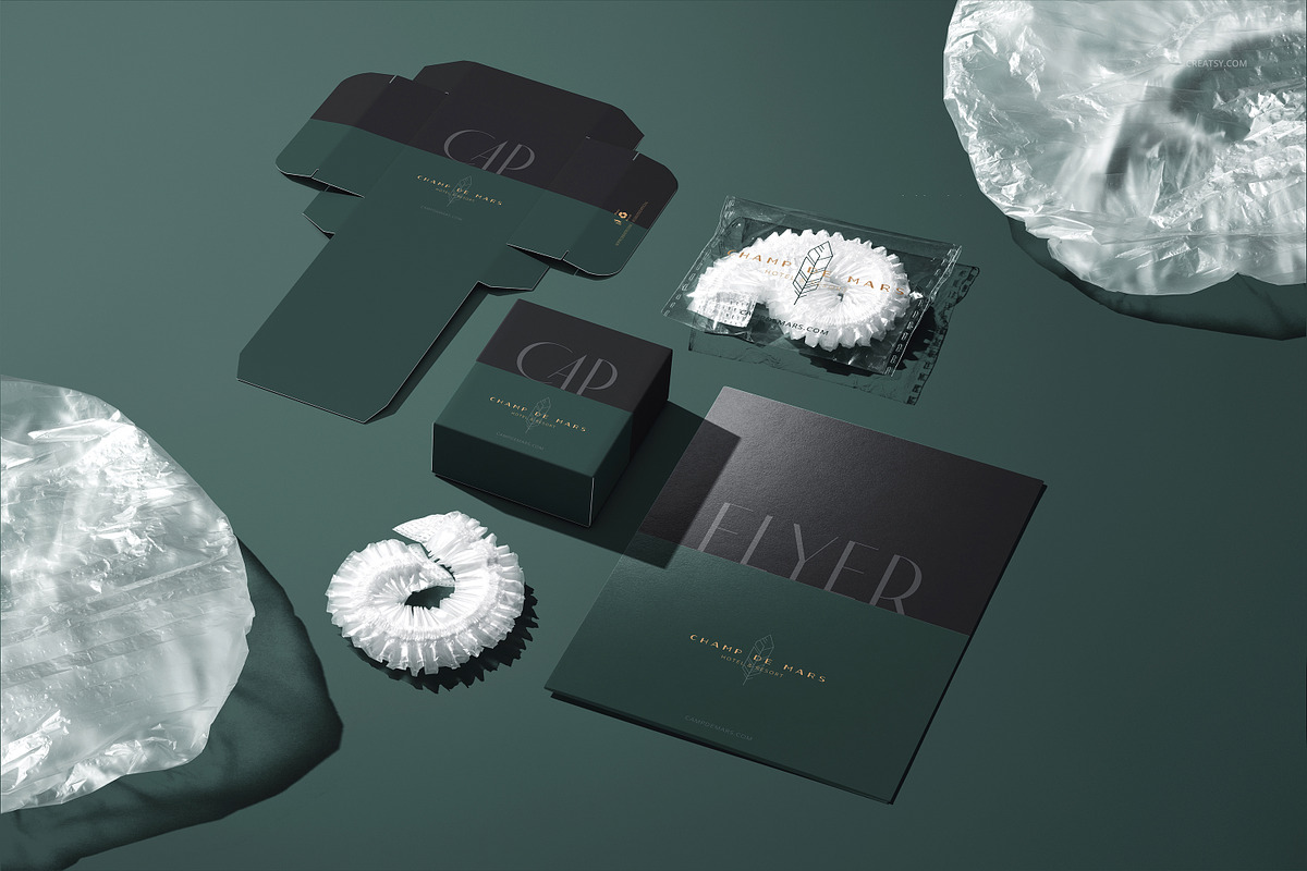 Hotel Shower Cap Mockup, a Merchandise Mockup by creatsy5 (Photo 11 of 13)
