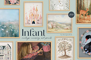 INFANT - vintage nursery art posters, a Background Graphic by alenaganzhela (Thumbnail 1 of 8)