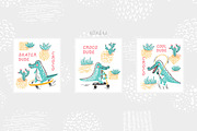Cute Crocodiles & Cacti, an Animal Illustration by AllNikArt (Thumbnail 6 of 7)
