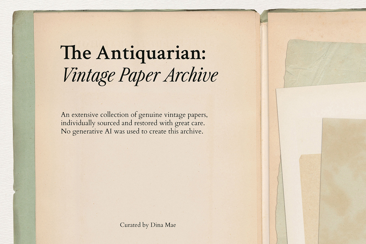 The Antiquarian Paper Archive, a Texture Graphic by Dina Mae (Photo 1 of 19)