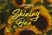 Shining On Brush Font, a Script Font by Rocket Template (Thumbnail 1 of 14)