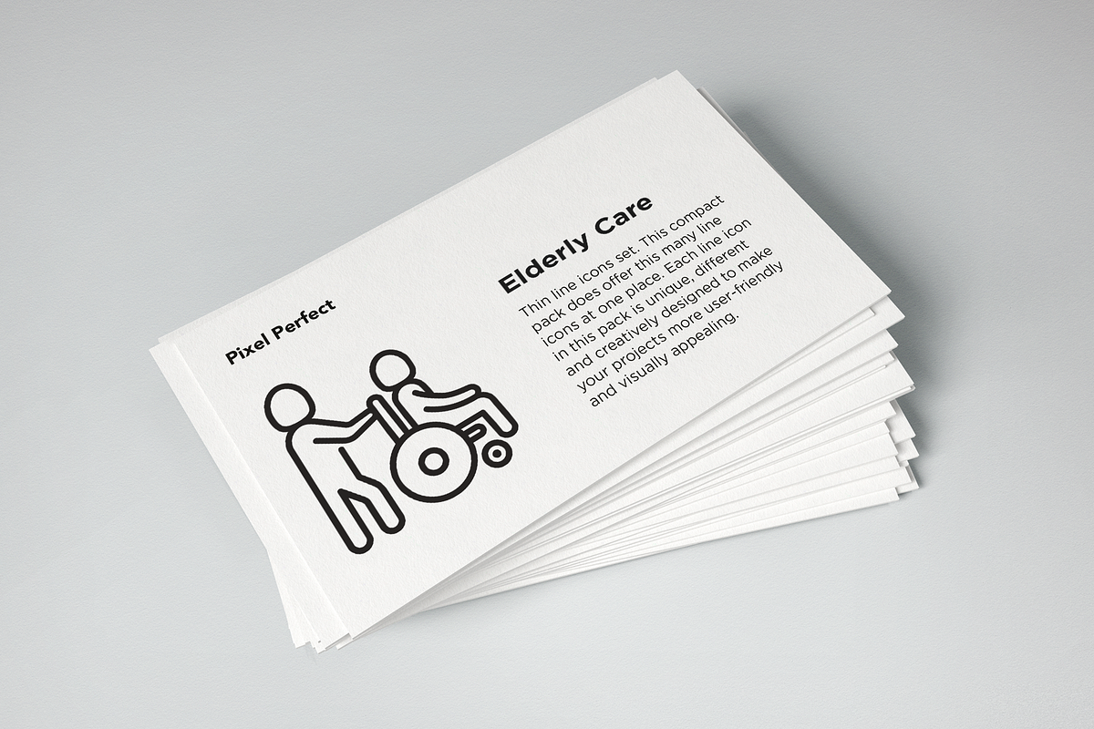 Elderly Care | 20 Pixel Perfect Icon, an Outline Icon by Alex Blogoodf (Photo 7 of 10)
