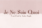 Je Ne Sais Quoi- A Luxury Serif Font, a Serif Font by amberrogals (Thumbnail 1 of 5)