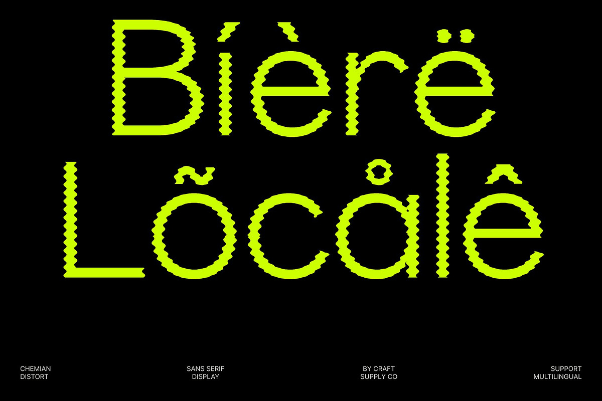 Chemian Distort, a Sans Serif Font by Craft Supply Co. (Photo 7 of 8)