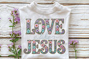 Love Like Jesus Easter Faux Embroide, an Illustration by CraftArtStudio (Thumbnail 2 of 4)