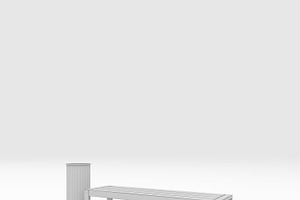 3D Model Bench Park 46