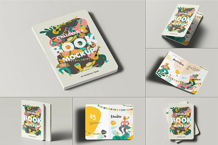 A5 Childrens Book Mock-up, a Product Mockup by zippypixelstudio