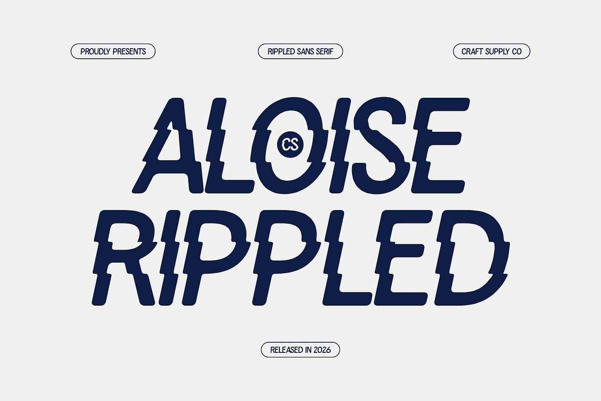 CS Aloise Rippled, a Sans Serif Font by Craft Supply Co. (Photo 1 of 8)