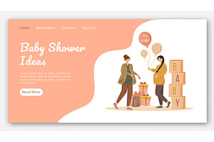 Baby Shower Ideas Landing Page