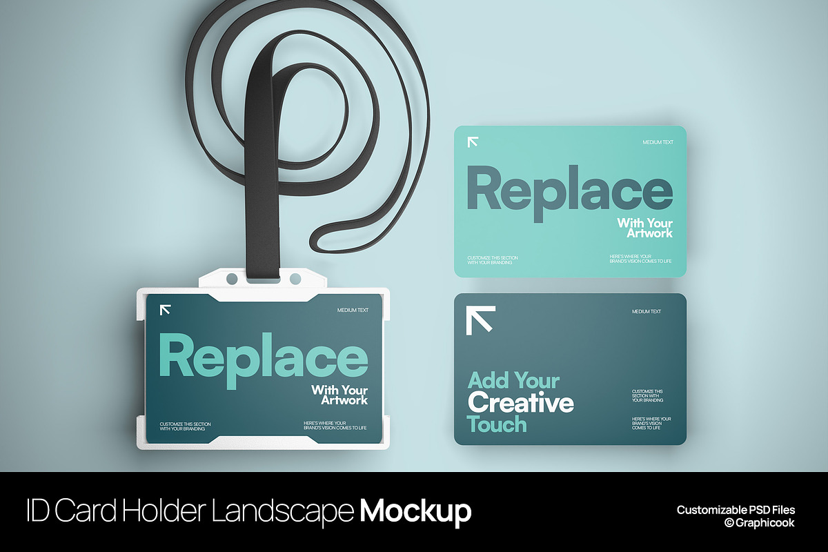 ID Card Holder Landscape Mockup, a Product Mockup by graphicook (Photo 1 of 4)