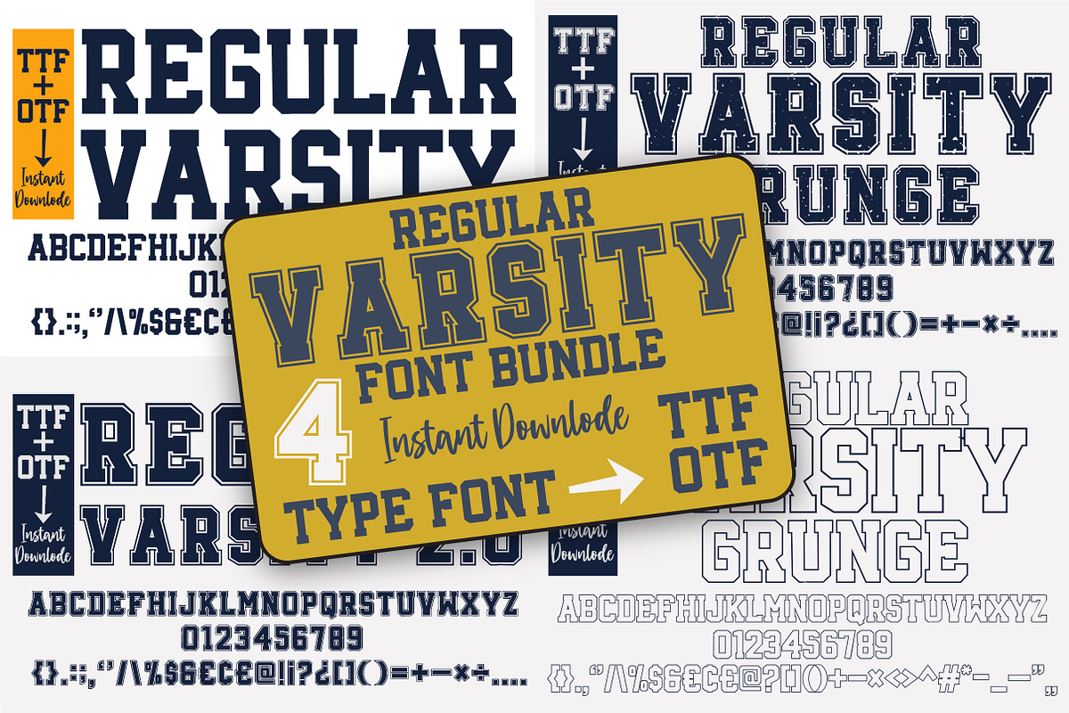 Regular Varsity, a Slab Serif Font by Mini_World (Photo 1 of 8)