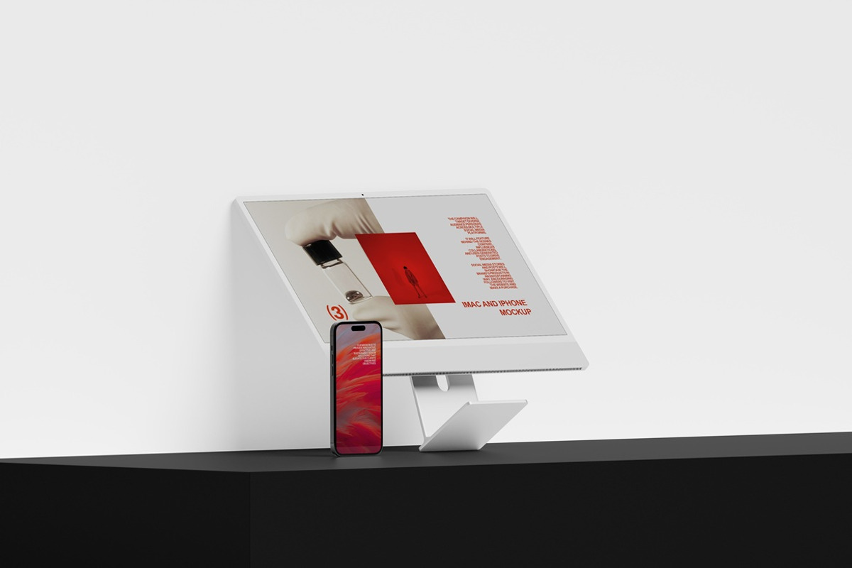 iMac and iPhone Mockup, a Mac Mockup by Momogi (Photo 7 of 8)