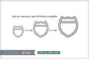 Minimal drive icons, an Outline Icon by Picture Window (Thumbnail 4 of 5)