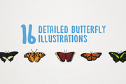 Butterflies of the World, a Decorative Illustration by Lemonade Pixel (Thumbnail 3 of 7)
