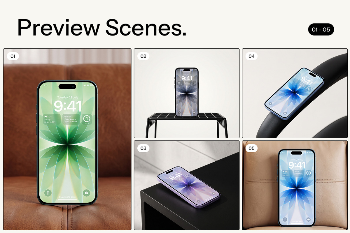 Premium iPhone 17 Mockup Bundle, an iPhone Mockup by mockeyai (Photo 3 of 8)