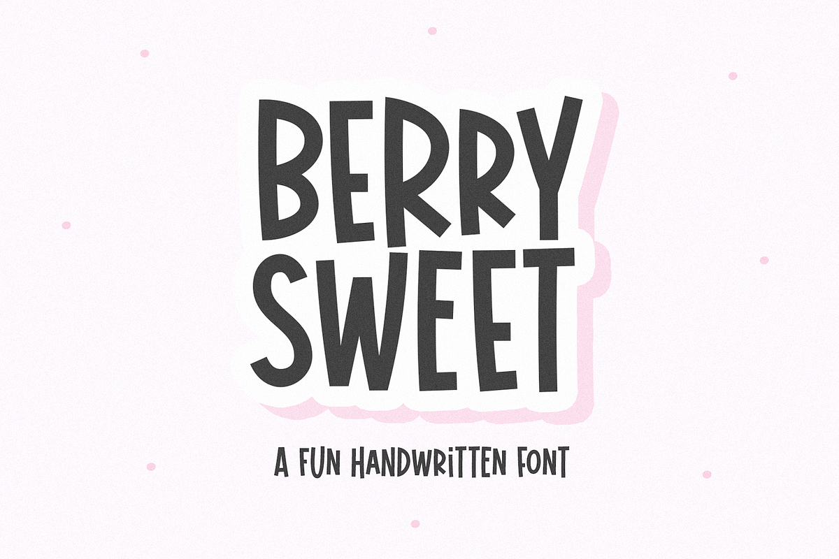Berry Sweet | Fun Handwritten Font, a Sans Serif Font by KA Designs (Photo 1 of 9)