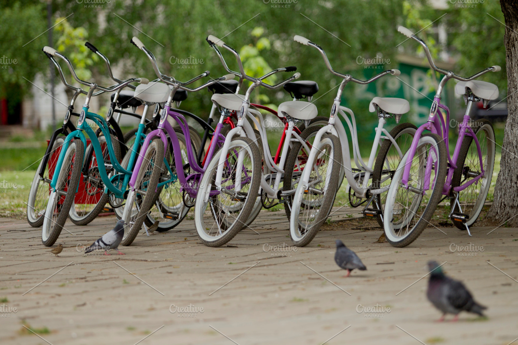 Bike parking stock photo containing bike parking and wheel