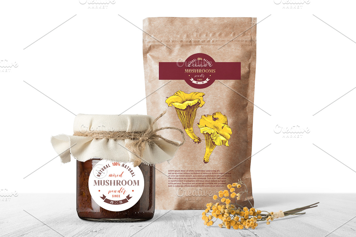 Hand drawn edible mushrooms set, a Food Illustration by handsketched (Photo 5 of 10)