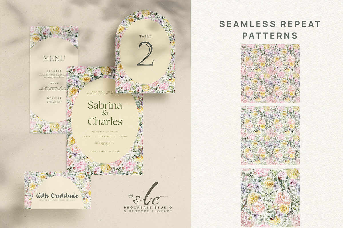 Whimsical Bridgerton Fleur, a Pattern Graphic by slowlivecreate (Photo 3 of 7)