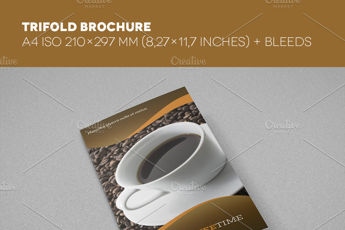 Coffee A4 Trifold brochure and Flyer, a Flyer Template by Illusiongraphic (Photo 2 of 4)