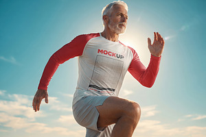 Senior Man Sport Tshirt Mockups, a Shirt Mockup by Luuqas Design