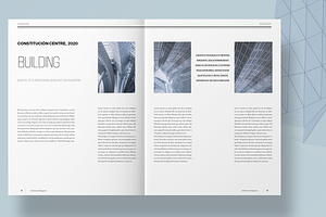 Blue Architecture Magazine Layout