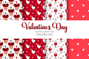 Hearts Valentine's Day print set, a Pattern Graphic by Tati_Kli