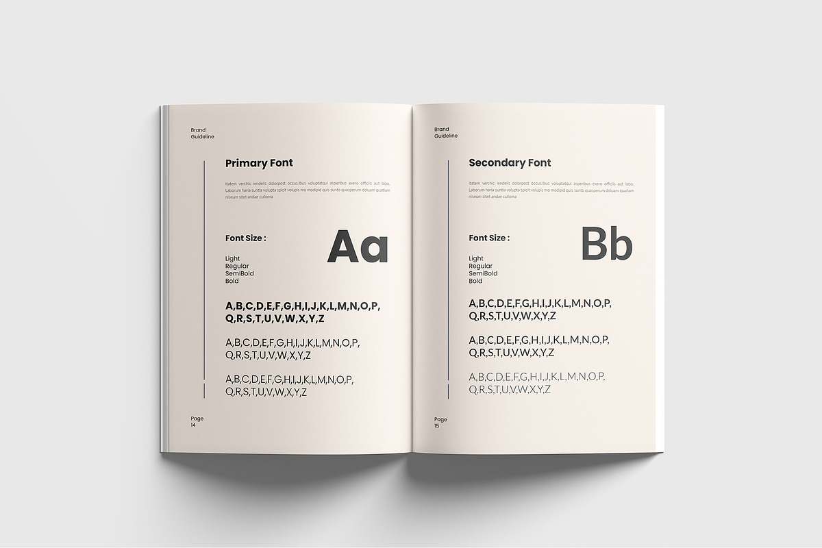 Brand Guideline Template, a Brochure Template by RusenoelType (Photo 8 of 15)