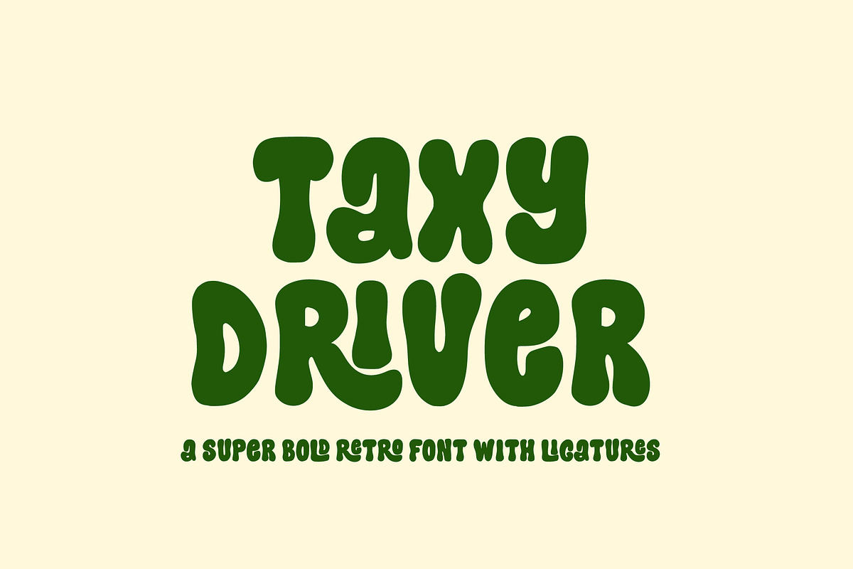 Taxy Driver Retro Bold Font, a Sans Serif Font by etigletters (Photo 1 of 6)