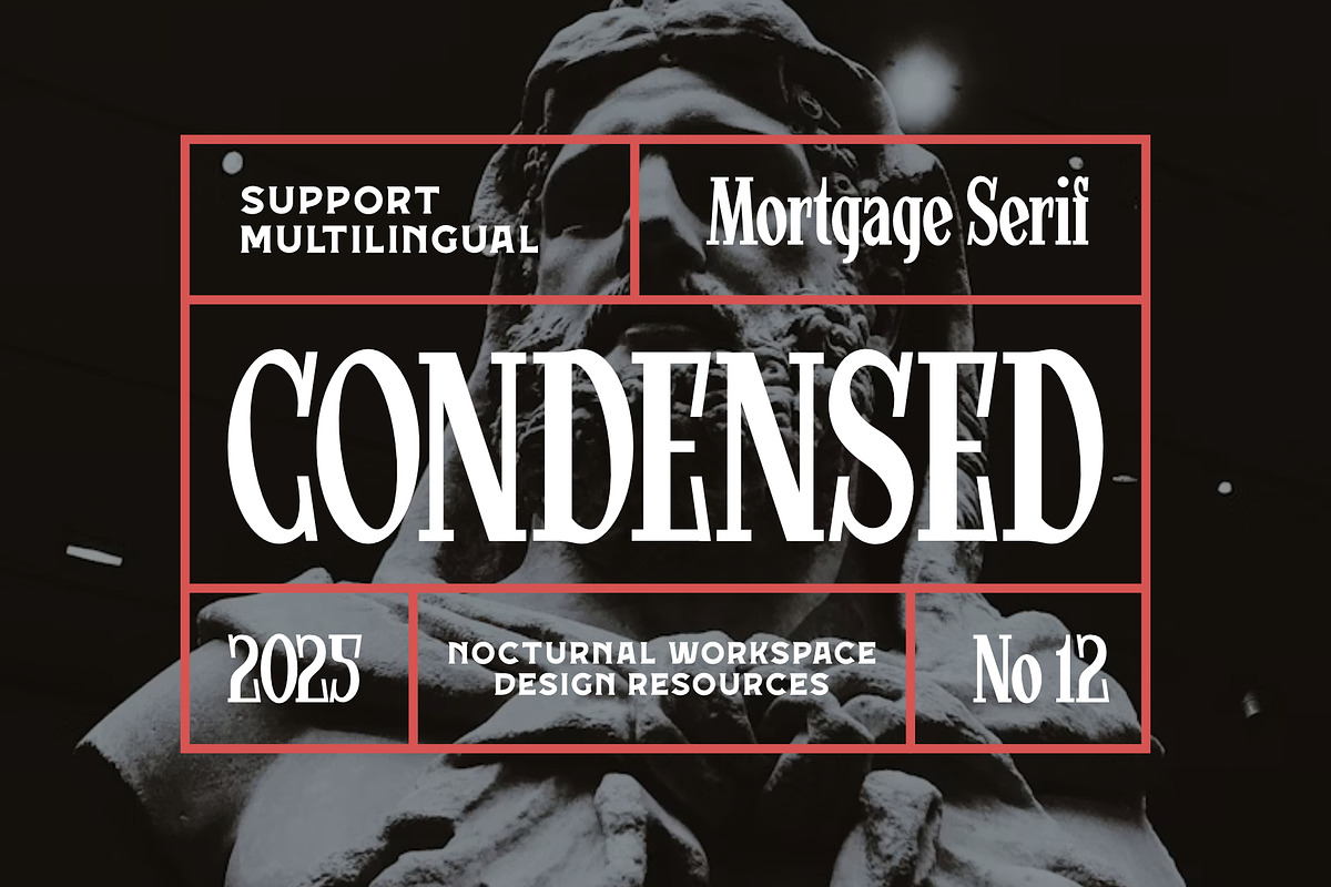Mortgage Condensed – Classic Font, a Serif Font by Nocturnal Workspace (Photo 3 of 7)