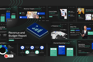 Revenue and Budget Report PowerPoint, a Presentation Template by Loin Studio