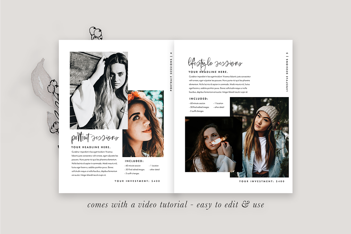8-Page Photography Magazine Template, a Magazine Template by molly ho studio (Photo 3 of 6)