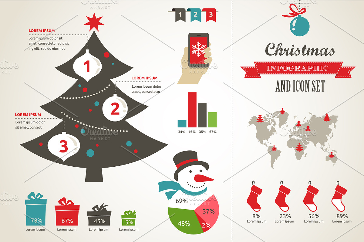 Christmas Infographics, an Illustration by Marish (Photo 1 of 4)