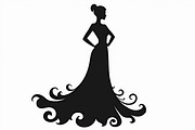 Stylish Gown Silhouette Set, an Illustration by yasushie (Thumbnail 18 of 21)