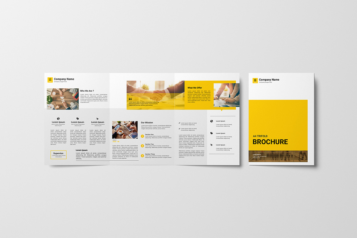 A4 / A5 Trifold Brochure Mockup, a Books & Magazine Mockup by Mockup Supper