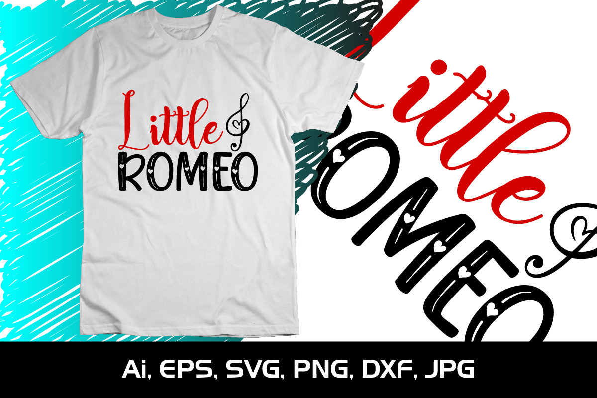 Little Romeo SVG T-Shirt Valentine, a Decorative Illustration by ...