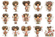 Whimsical Black Afro Fairy Clipart, an Illustration by OK Design (Thumbnail 3 of 6)