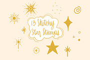 Sketchy Stars Procreate Stamp Set, a Brush Add-On by Sometimes Crafter Studio (Thumbnail 2 of 3)
