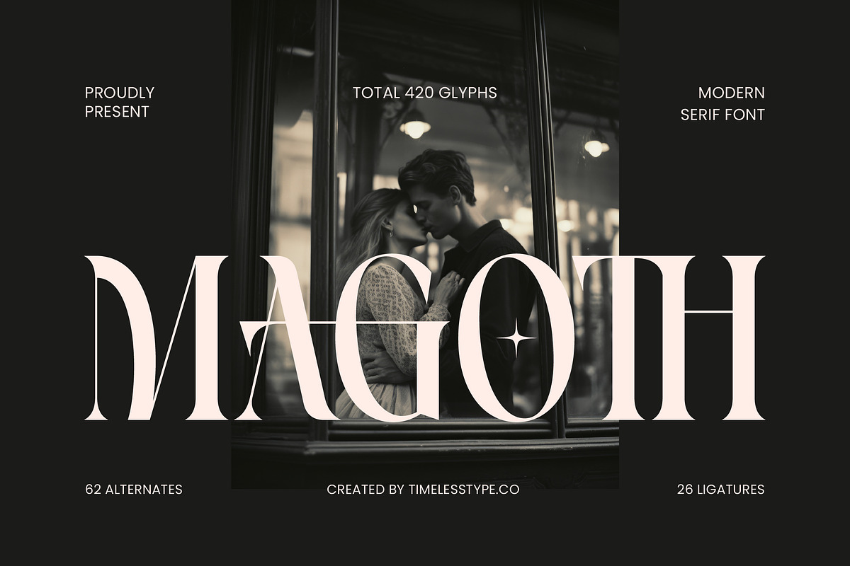 Magoth Modern Serif Display Font, a Serif Font by timelesstype.co (Photo 1 of 20)